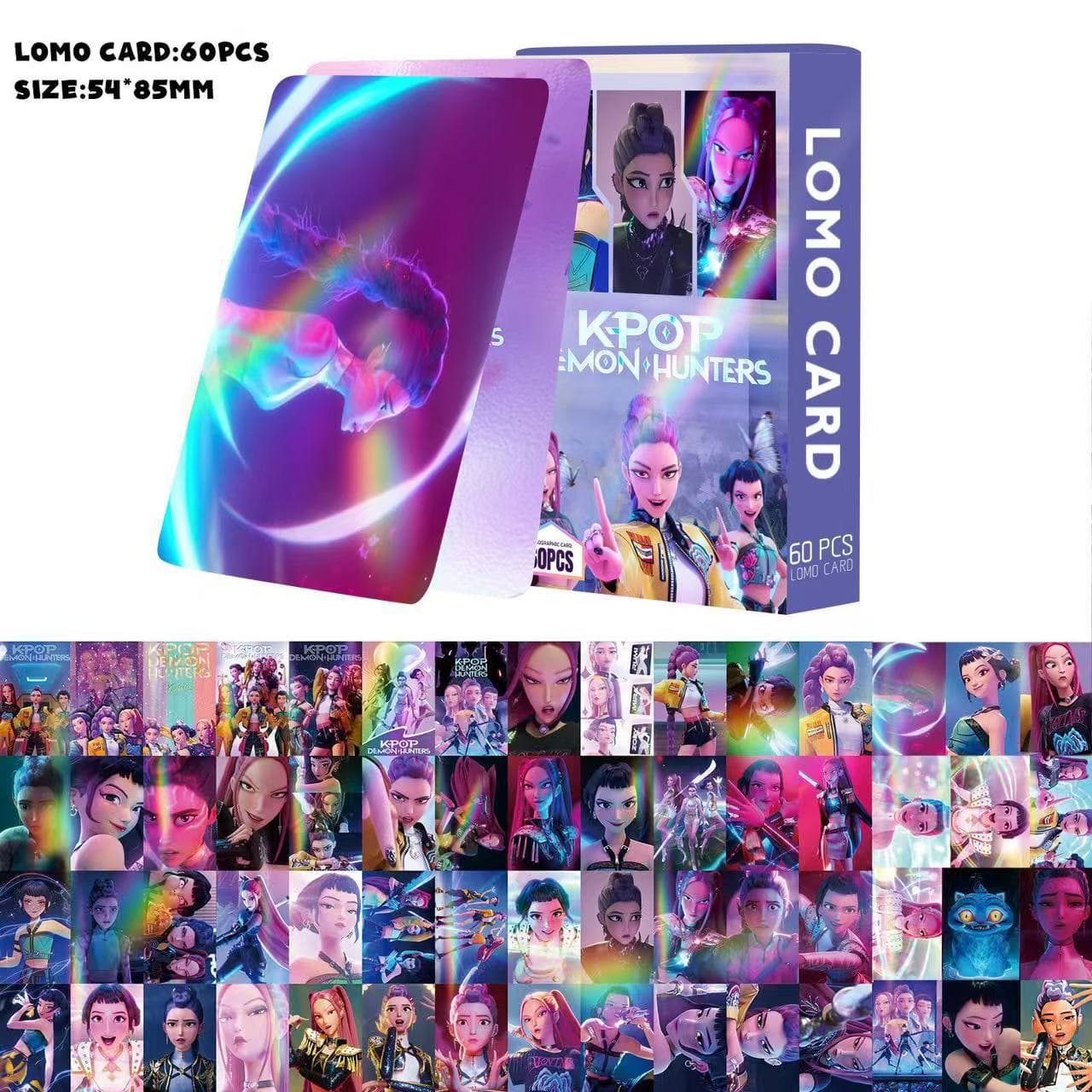 Cross-border exclusive supply of 60 KPOP demon hunter laser cards, KPOP peripheral LOMO cards
