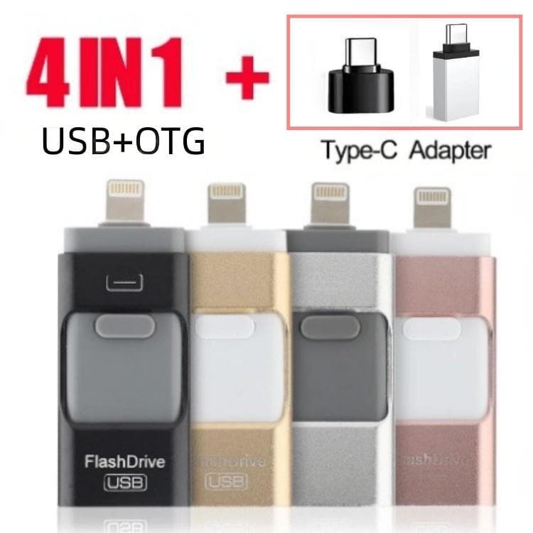 OTG USB Flash Drive High Capacity 4-in-1 Multi-Function USB Stick 1TB Compatible with Huawei OPPO Xiaomi Apple USB 2TB