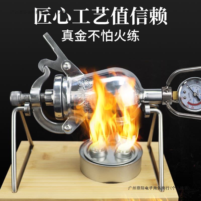 Automatic Hand-Cranked Amplifier, Small Mini Popcorn Machine for Commercial and Home Use, Machine for Making Popcorn from Grains