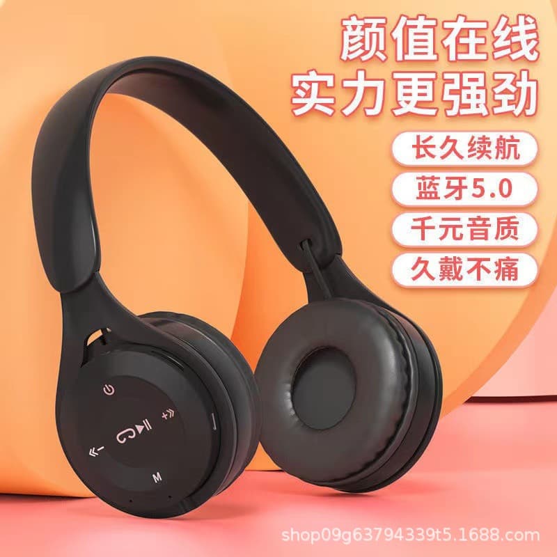 Hot Selling Macaron Over-Ear Bluetooth Headphones Cartoon Kids Students Y08 Gift Mobile Game Headset