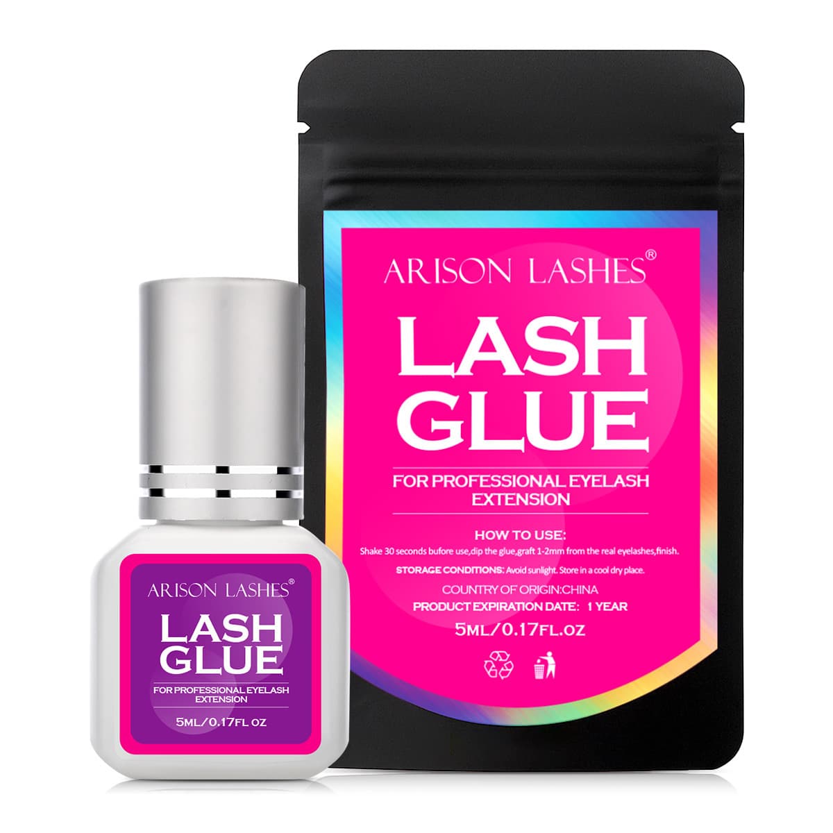 Beauty eyelash shop uses eyelash glue, quick-drying eyelash glue, low-sensitivity grafting eyelash UV glue, transparent reinforcement glue, led