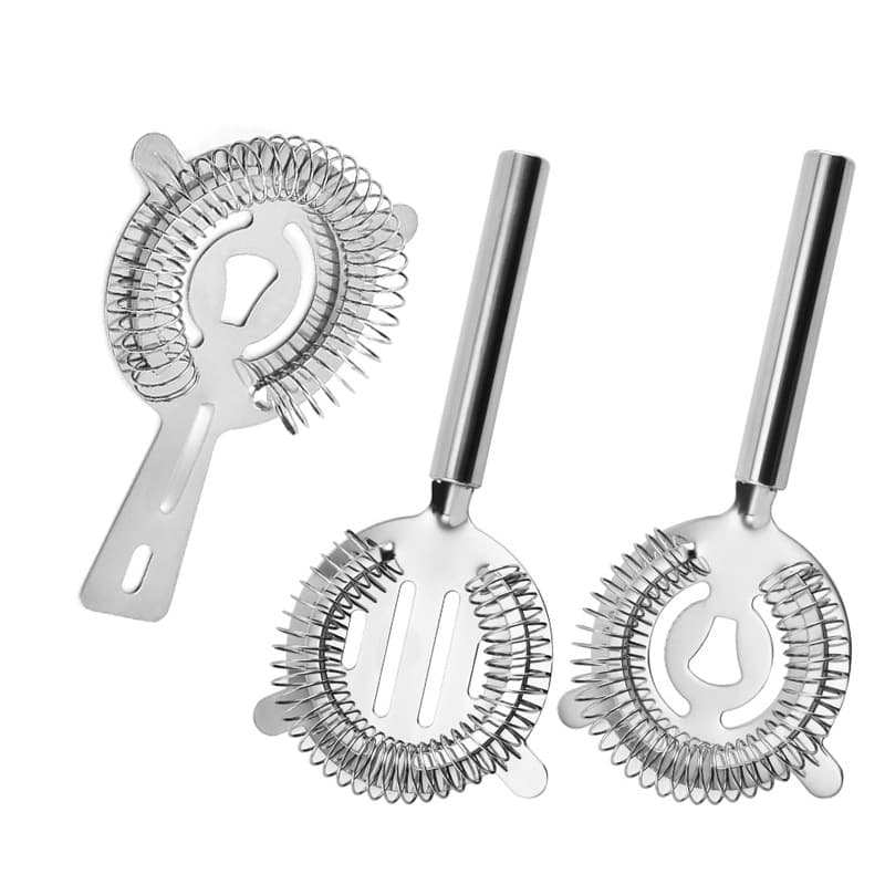 Manufacturer Wholesale 304 Stainless Steel Cocktail Strainer Bar Tool Bartender Filter Ice Strainer