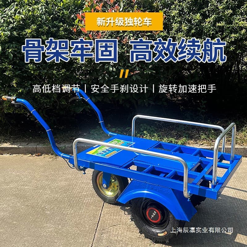 Agricultural tricycle transport vehicle, slope-climbing wheelbarrow, electric transport, new orchard two-wheel trolley, household and others