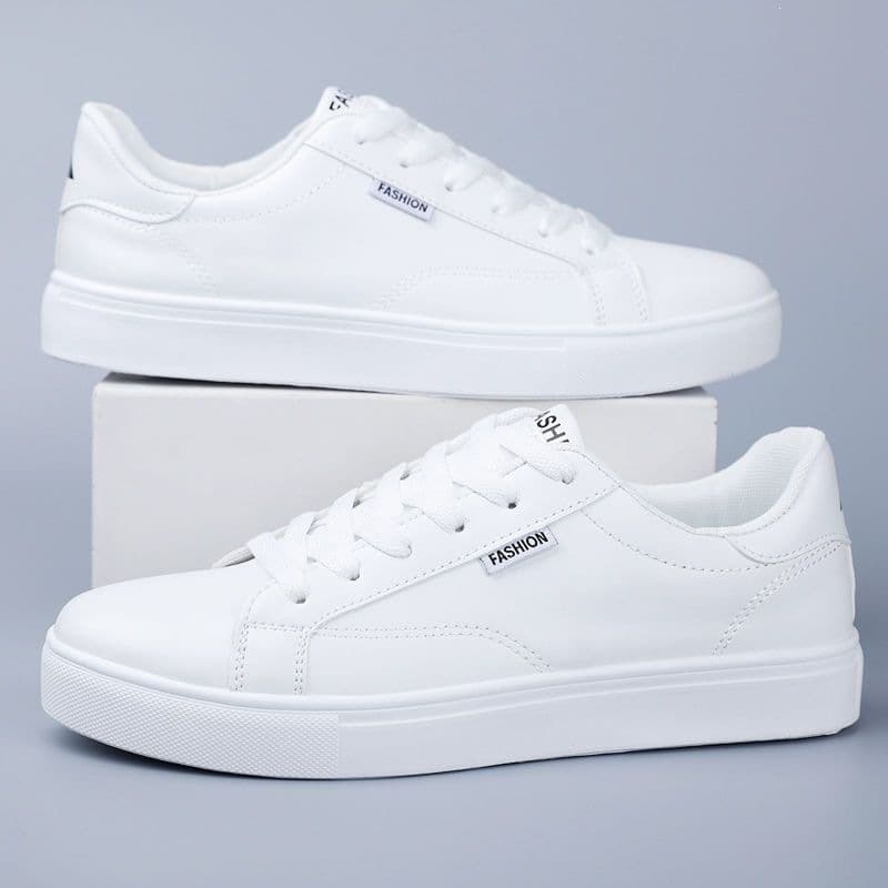 Scissors Stone White Casual Shoes for Men, Summer Breathable Odor-Resistant Versatile Sneakers, Trendy Korean Style Low-Top Flat Shoes
