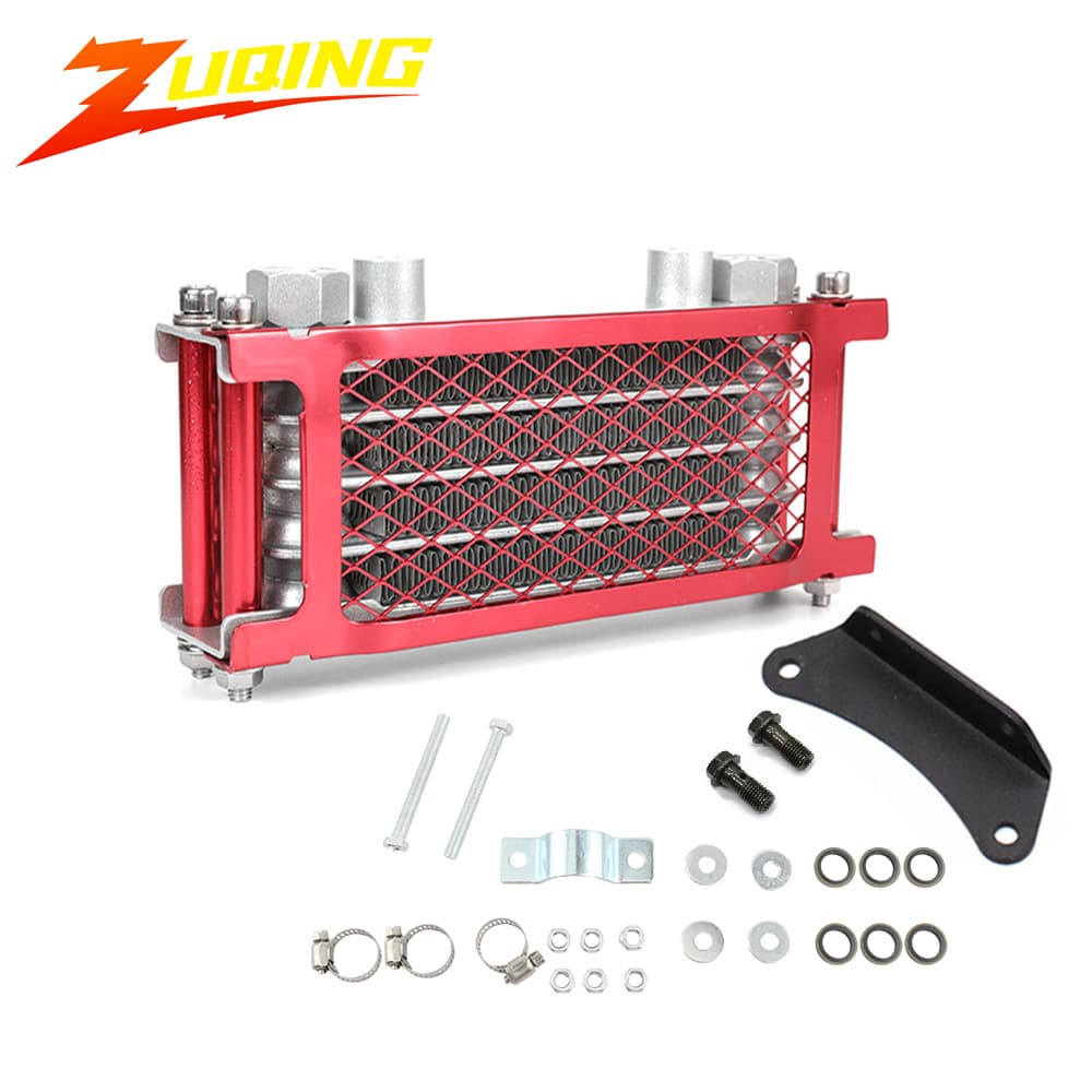 Little Monkey Off-Road Motorcycle 4-Layer Oil Cooler Radiator 50-150CC Engine Oil Cooler Modification Kit with Accessories