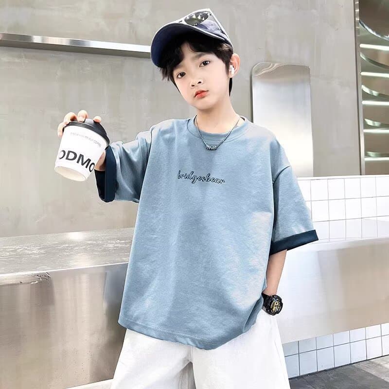Boys Summer Short Sleeve T-Shirt 2025 New Style for Middle and Older Children, Thin, Cool, Trendy, and Fashionable Top