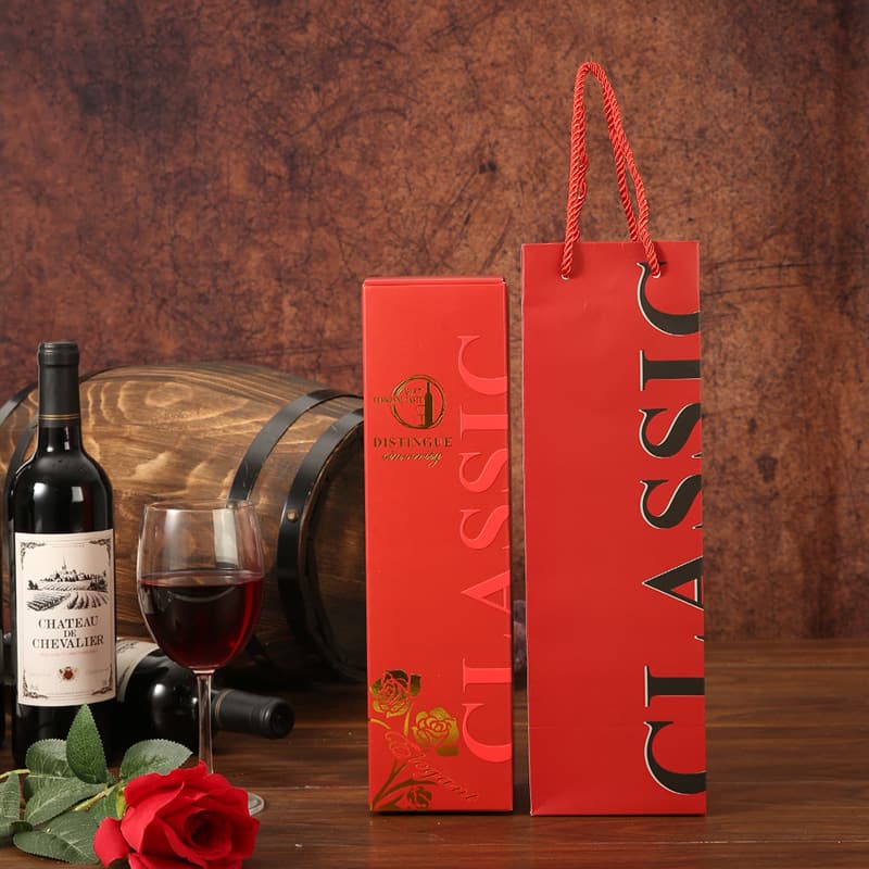 Red Wine Tote Bag Universal Wine Packaging Bag Wine Box Red Wine Gift Box Single Bottle Set Free Invoice Free Shipping