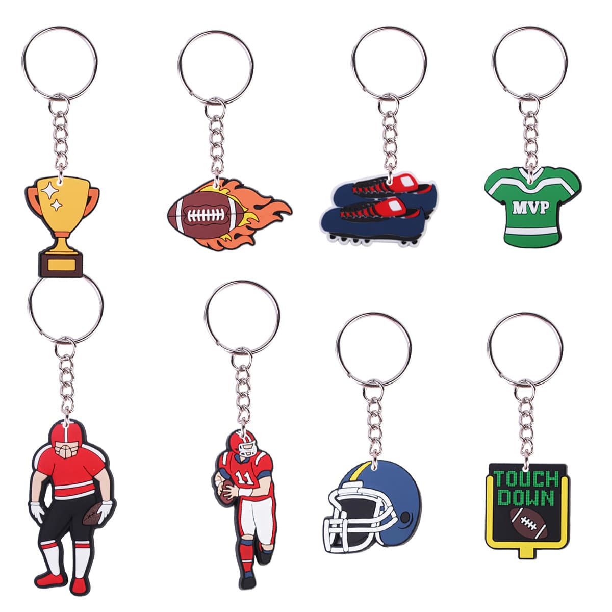 American Football Game Key Party Decoration Keychain Pendant Hook Wholesale Cross-border Key Ring