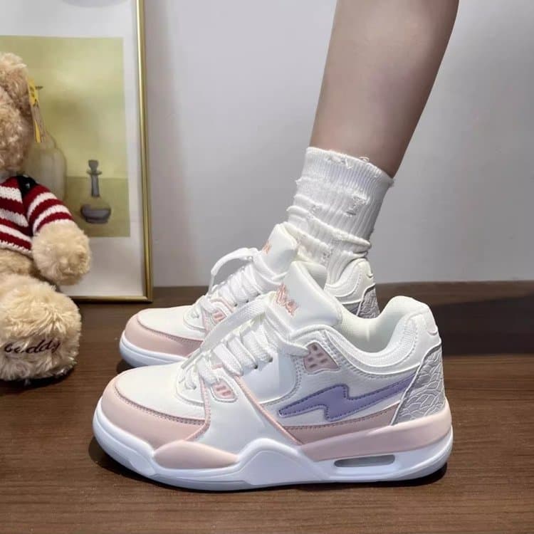 Hong Kong Style Original Niche Air Cushion Sneakers for Women, Ins Summer Thin Sports Casual White Shoes 2025 Spring/Summer New