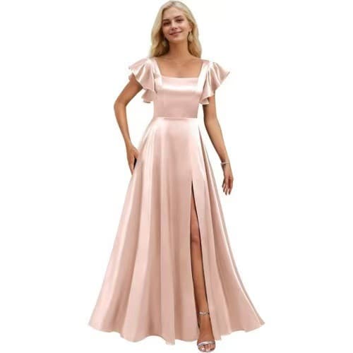 Amazon US/EU Cross-Border Bridesmaid Dress Long Gown Slimming Off-Shoulder Bridesmaid Evening Gown