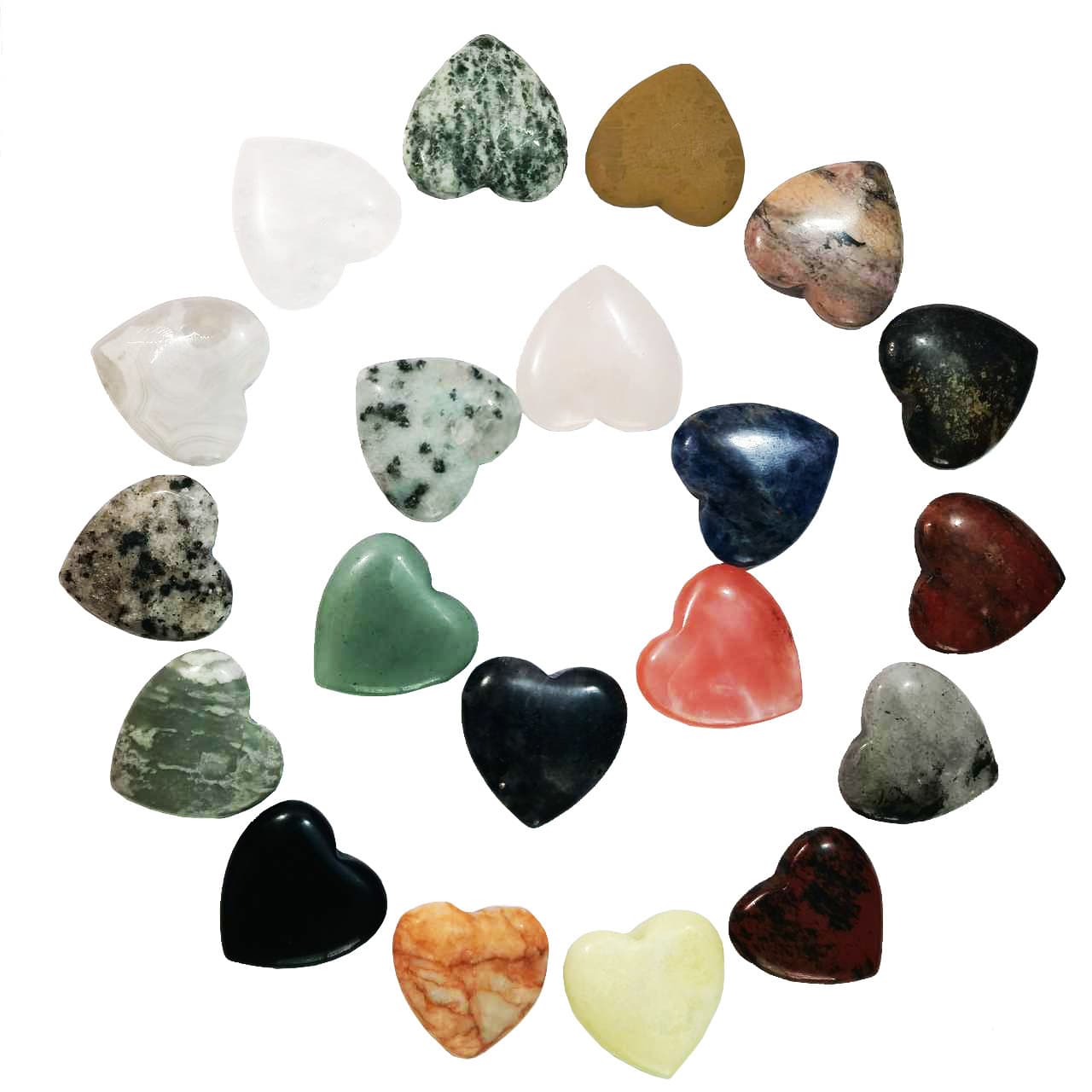 Cross-border natural crystal agate 30mm non-porous love pendant heart-shaped ornaments accessories jewelry Amazon