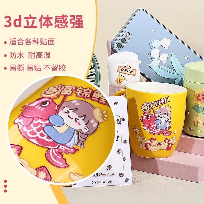 Creative Cartoon Stickers Waterproof Oil-resistant 3D DIY Decoration Stickers for Children Cute Handmade Album Stickers