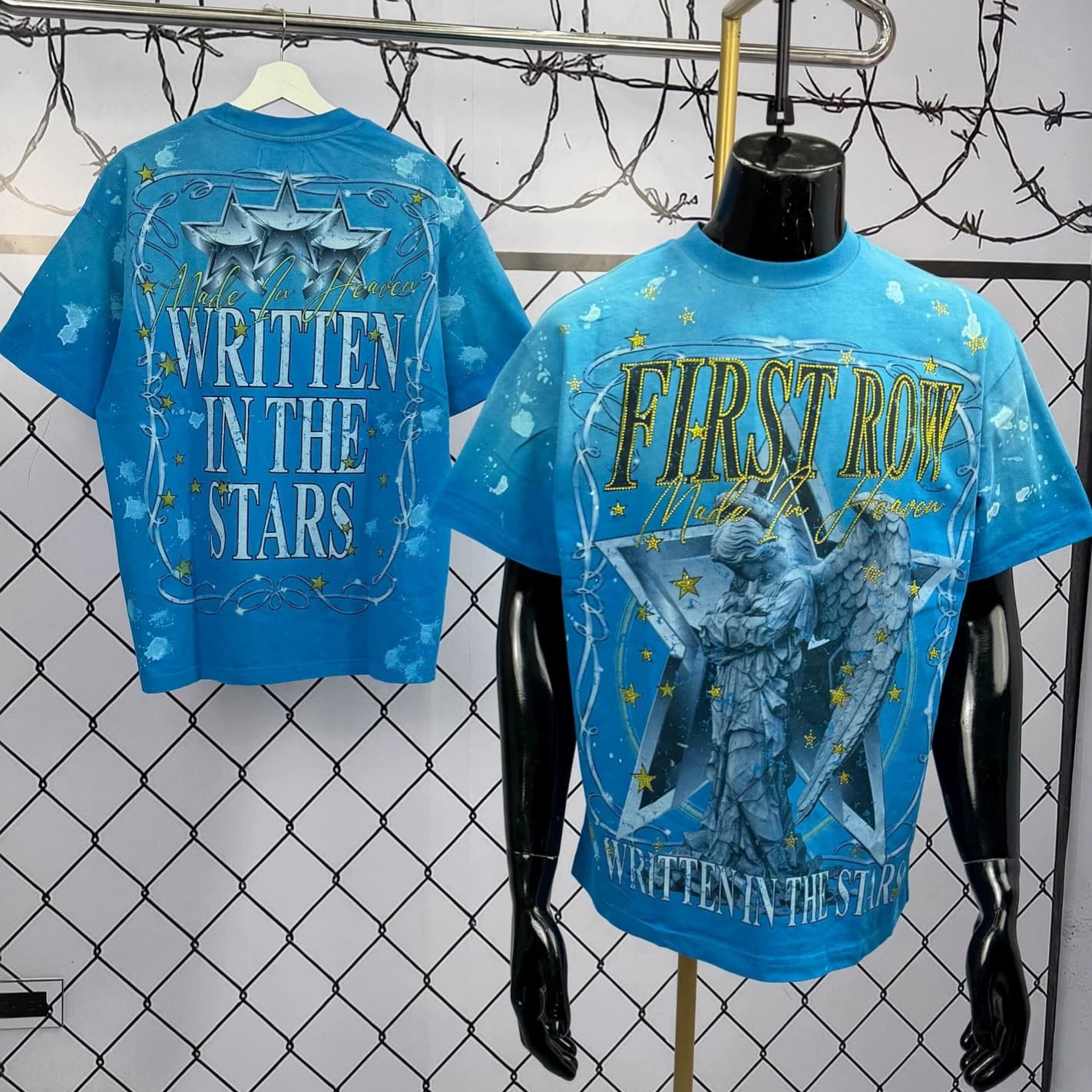 Wholesale Men T-shirt printed men's T-shirt spot round-neck top in stock