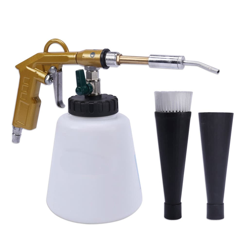 Golden Tornado Dry Cleaning Gun with 1000ml White Bottle Interior Cleaning Gun Car Detailing Tool Car Wash Water Gun