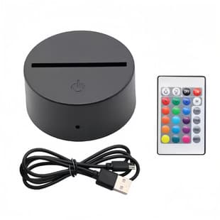 Source factory wholesale glowing 3D night light base acrylic lamp base remote control acrylic glowing base