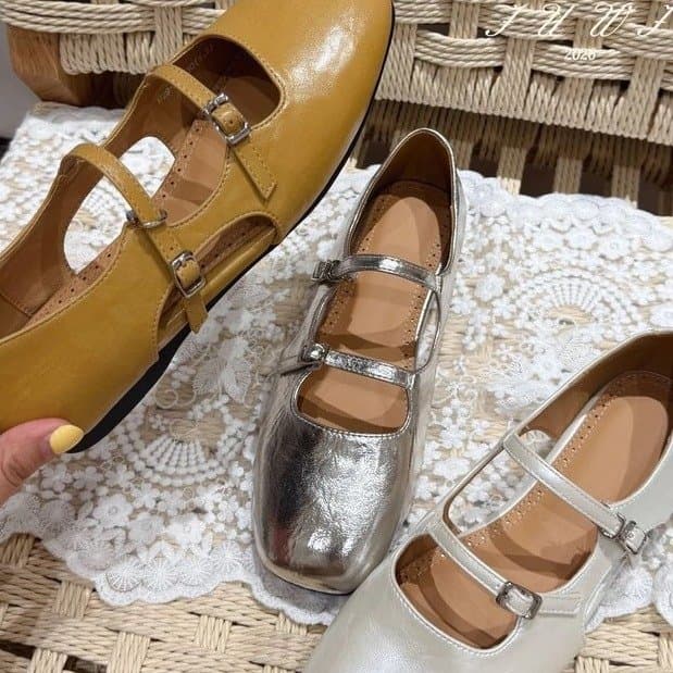 Cowhide Silver Mary Jane Shoes Women's 2026 Summer New French Style Stunning Non-Fatiguing Hollow Out Summer Sandals