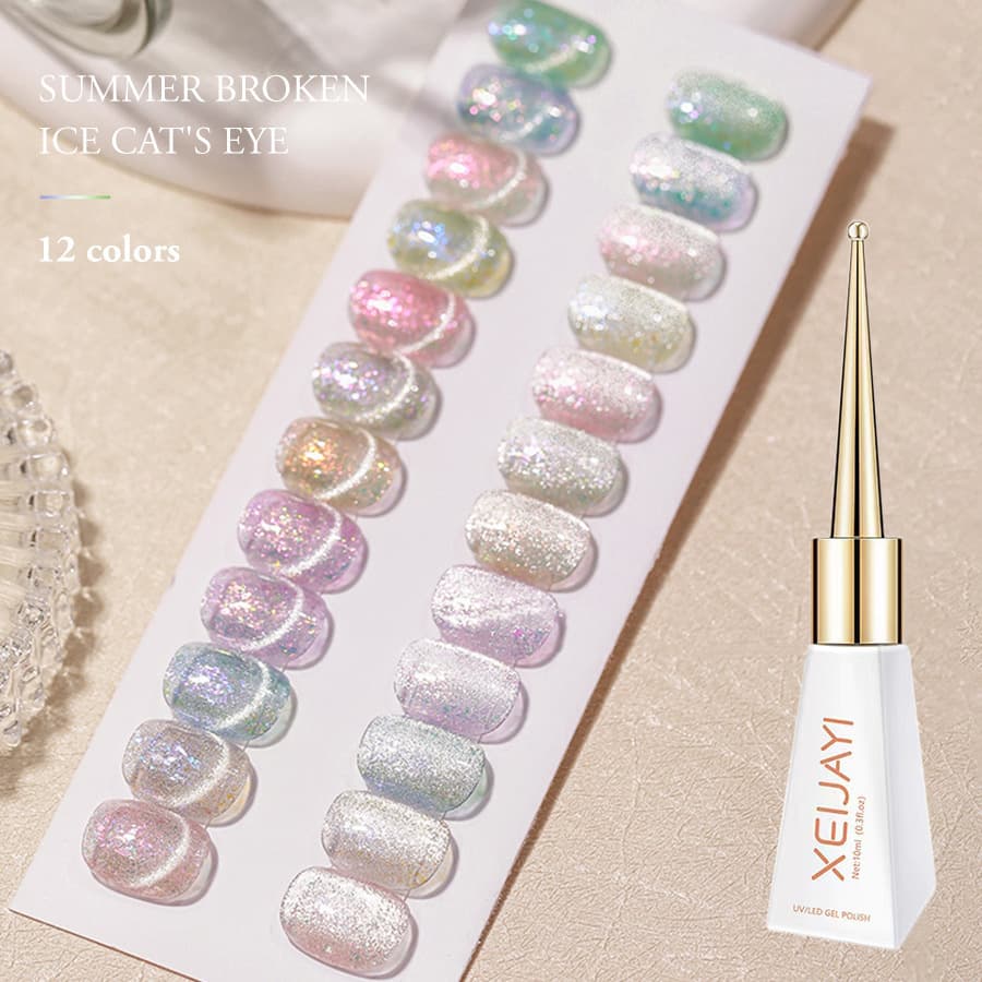 Summer crushed ice ice scepter bottle cat eye nail polish gentle, versatile and long-lasting internet celebrity popular phototherapy gel factory wholesale