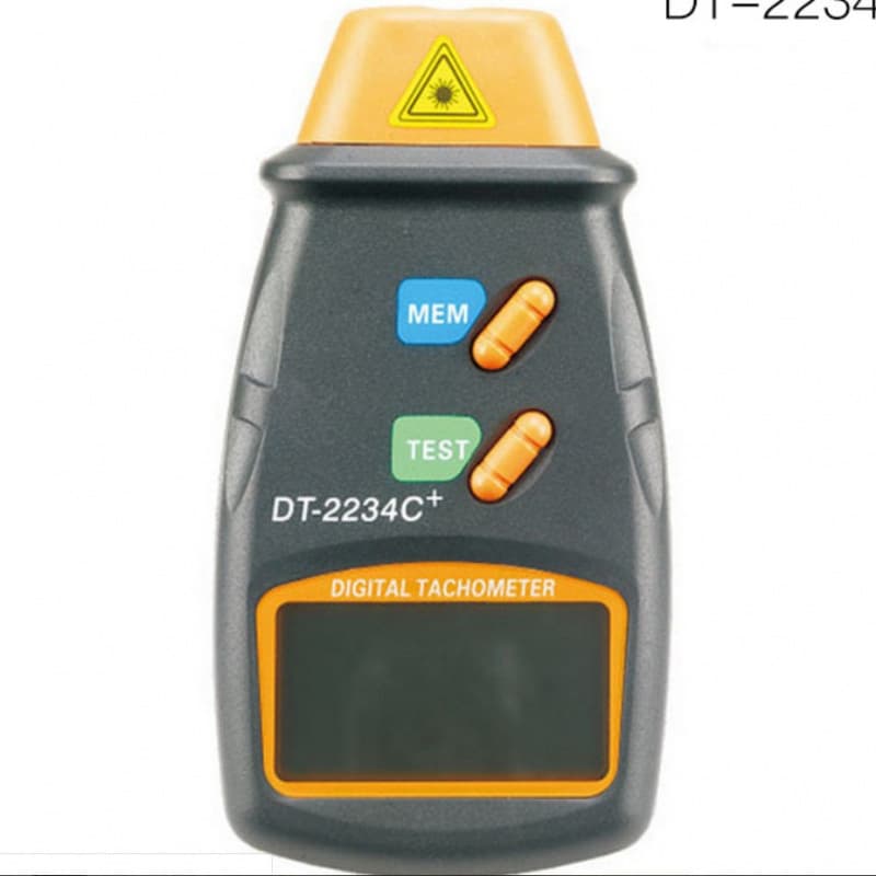 Orange Digital Laser Tachometer, Handheld Digital Speedometer, Laser Speed Gauge