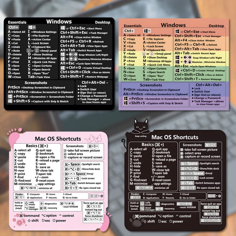 Amazon cross-border hot-selling shortcut key sticker Windows/word shortcut key office MACBOOK waterproof sticker