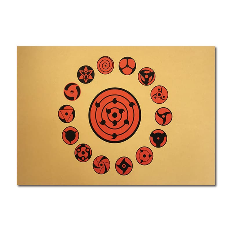 【A2041】Retro Kraft Paper Poster of Naruto 129 for Indoor Cafe Decoration