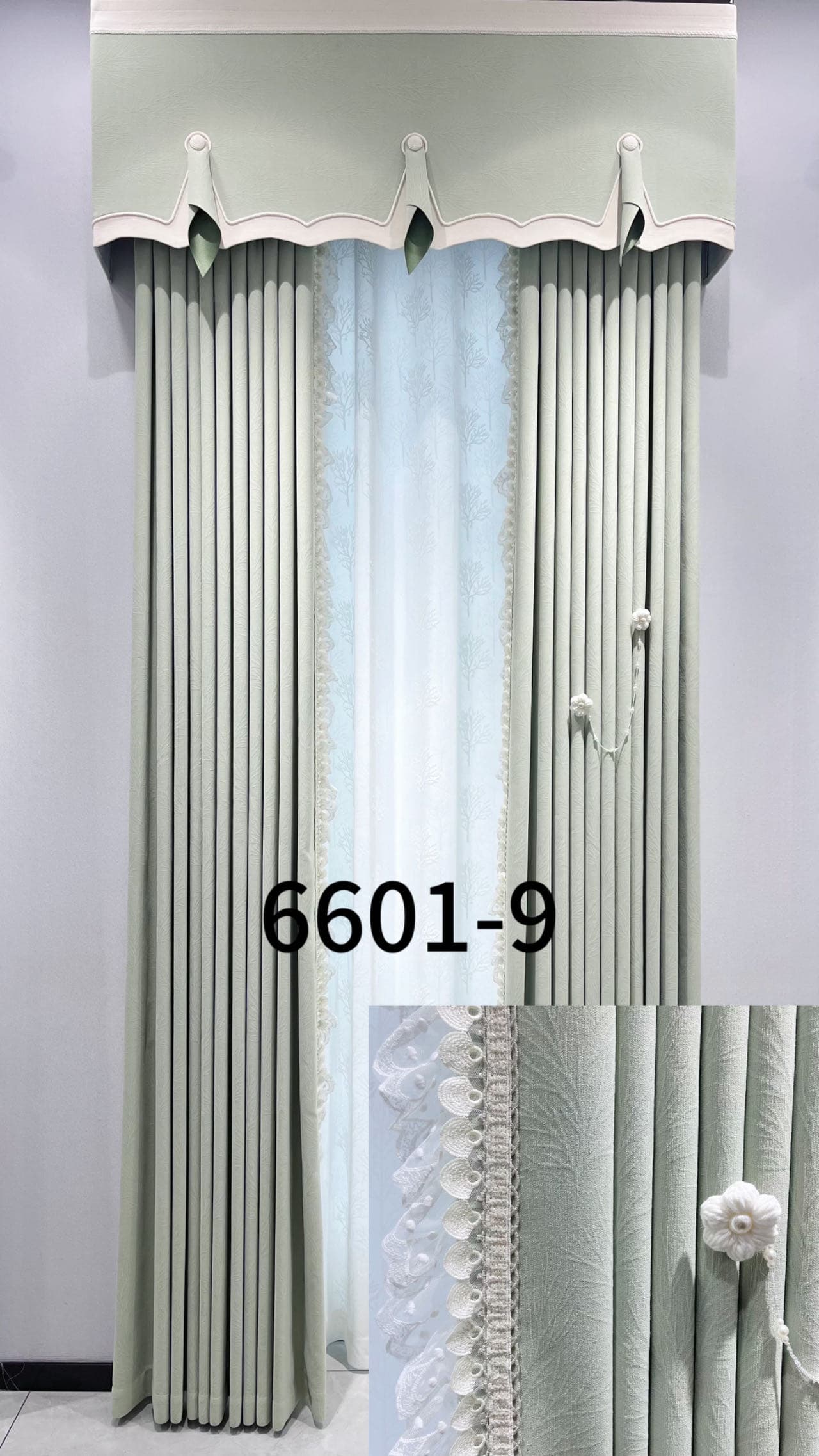 New Style Velvet Jacquard Fabric Curtains, Custom-Made for Entire Home