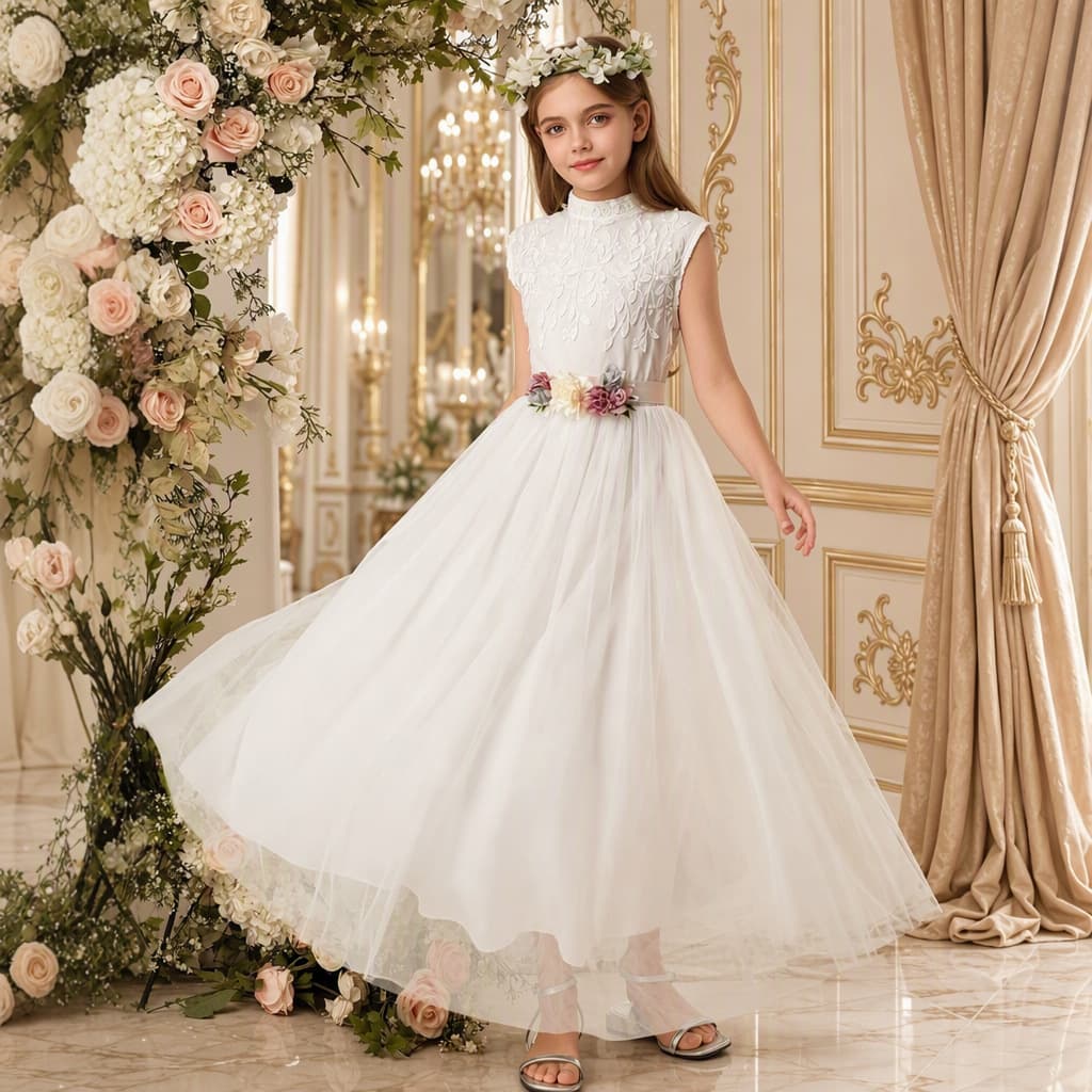 Children's dress, light luxury, niche high-end host, light luxury, beautiful evening dress, little girl's high-end dress