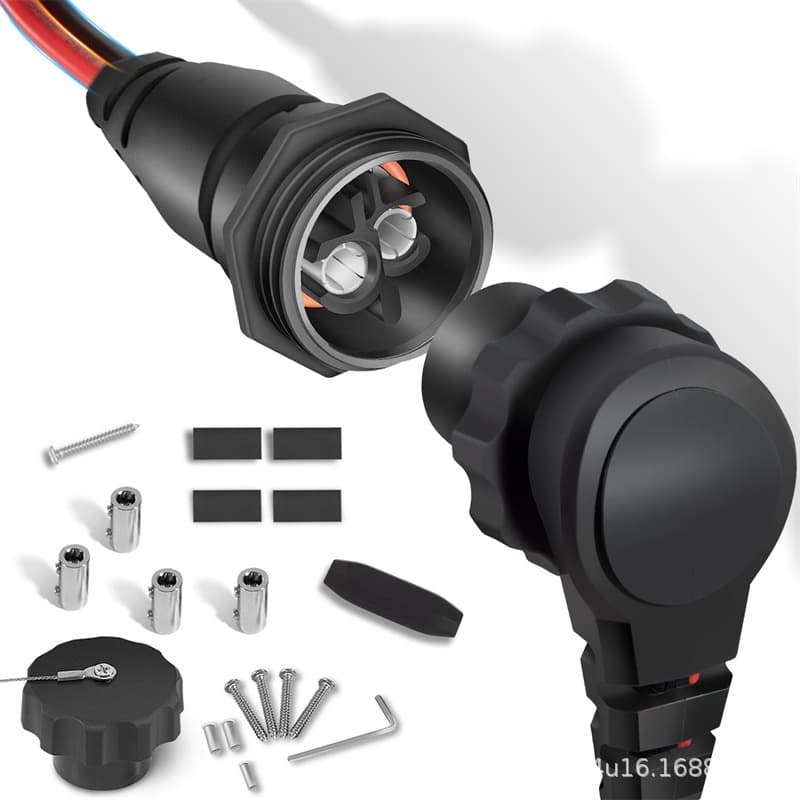 MKR-28 Trolling Motor Plug and Socket Adapter Minn Kota, Quick Release Marine Electrical Interface