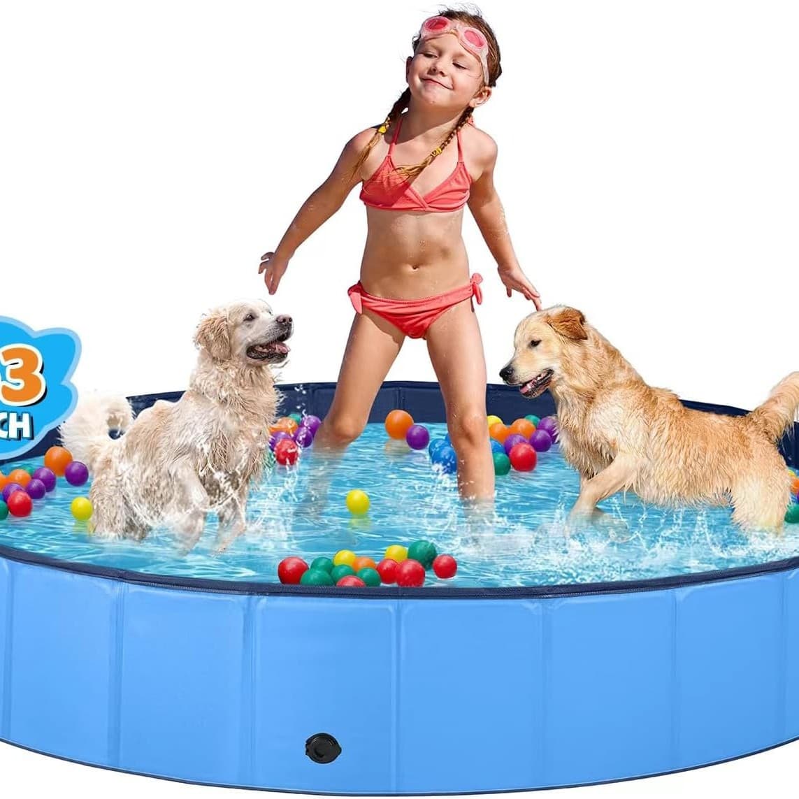 6-inch stack portable pet dog swimming pool outdoor home bathtub pet bathtub