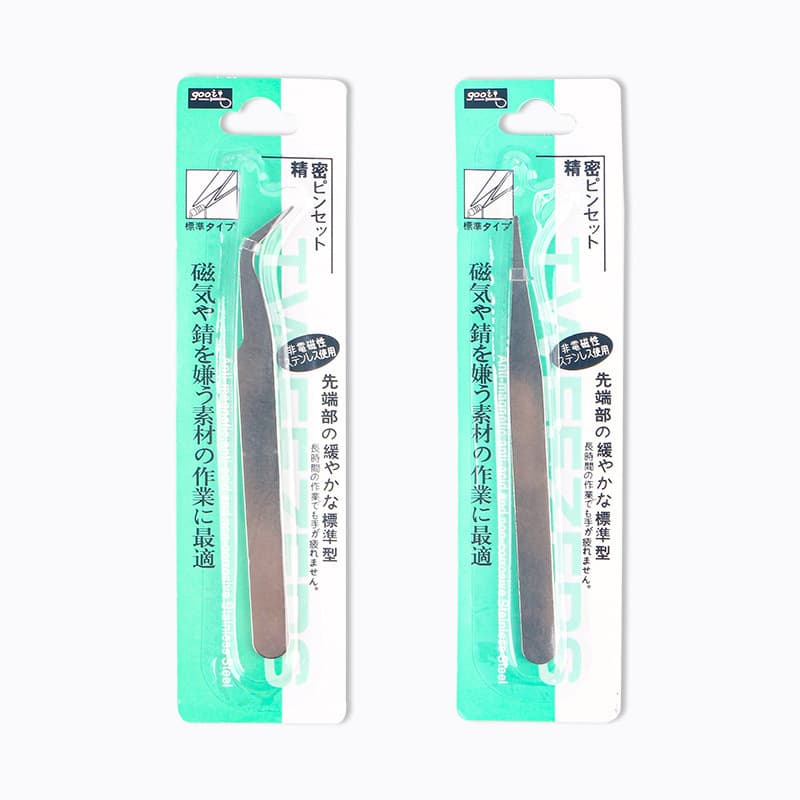 Stainless Steel Nail Art Tweezers, Curved/Straight Tip, Pointed Nose Clip, Phone Repair Handmade DIY Small Tool