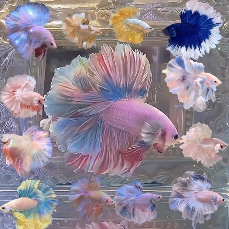 Pure White Easy-Care Wedding Dress Ornamental Pet Hardy Fairy Tropical Fish Extra Large Desktop Half-Moon Thai Betta Fish