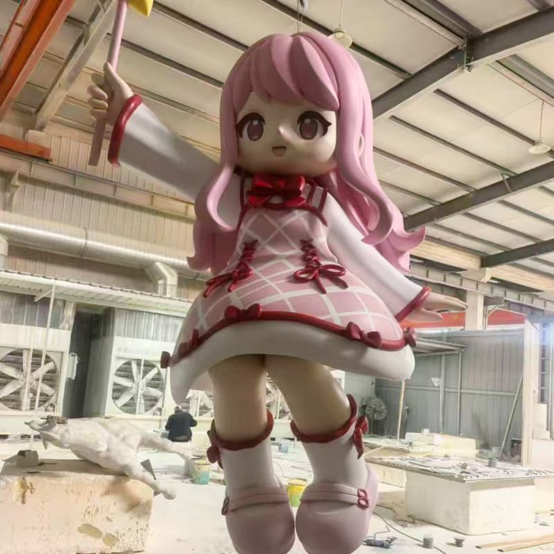 3D Printed Resin Electroplated Fiberglass Cartoon Character Sculpture Custom Company IP Mascot Model Figurine