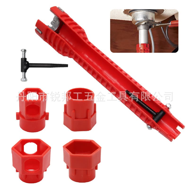 Fourteen-in-one sink wrench multifunctional bathroom repair tool faucet hose angle valve disassembly and assembly artifact