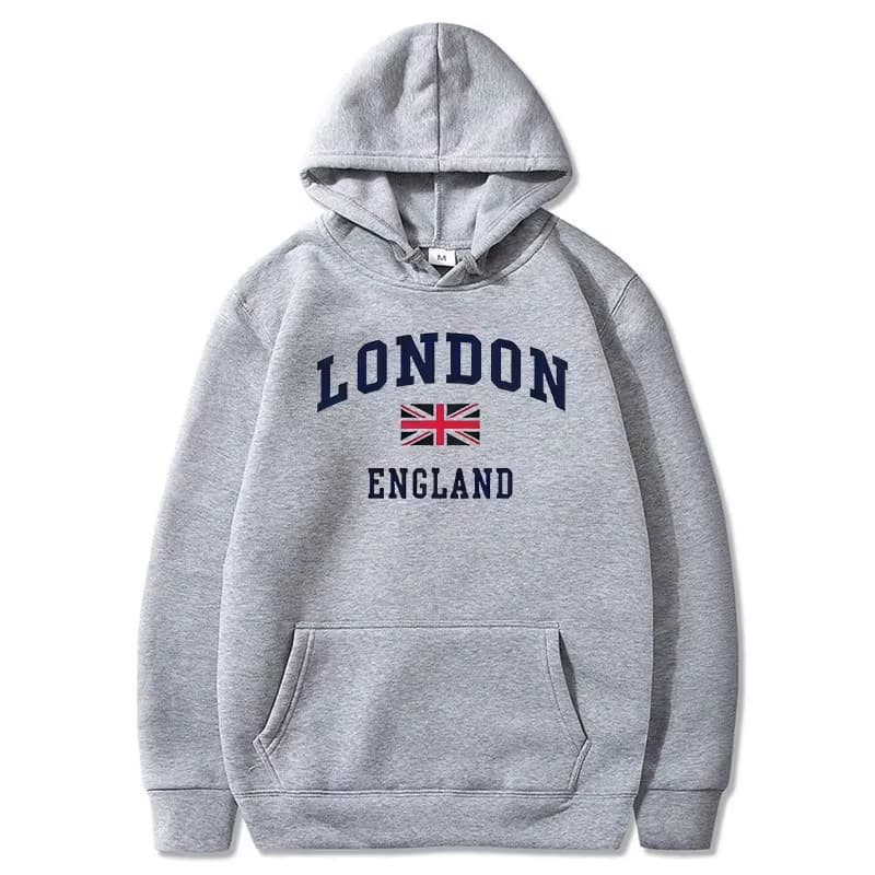 London England sweatshirt men's hooded sweatshirt winter and autumn wool outdoor sports and leisure pullover men's and women's sweatshirt