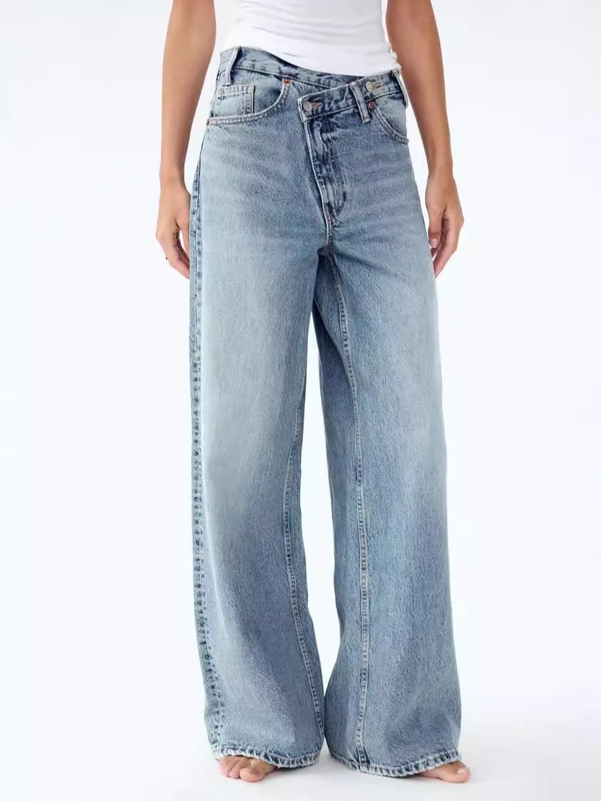 High-Quality Cross-Border Women's Straight Leg Jeans for Amazon, AliExpress, TEMU - New Arrival for European and American Markets