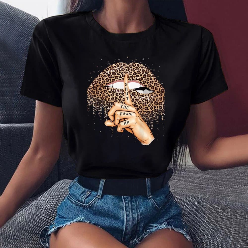Year-Round Supply European and American Foreign Trade 2021 New Summer Short-Sleeved T-Shirt Women's Clothing Student Loose Plus Size Women's Top