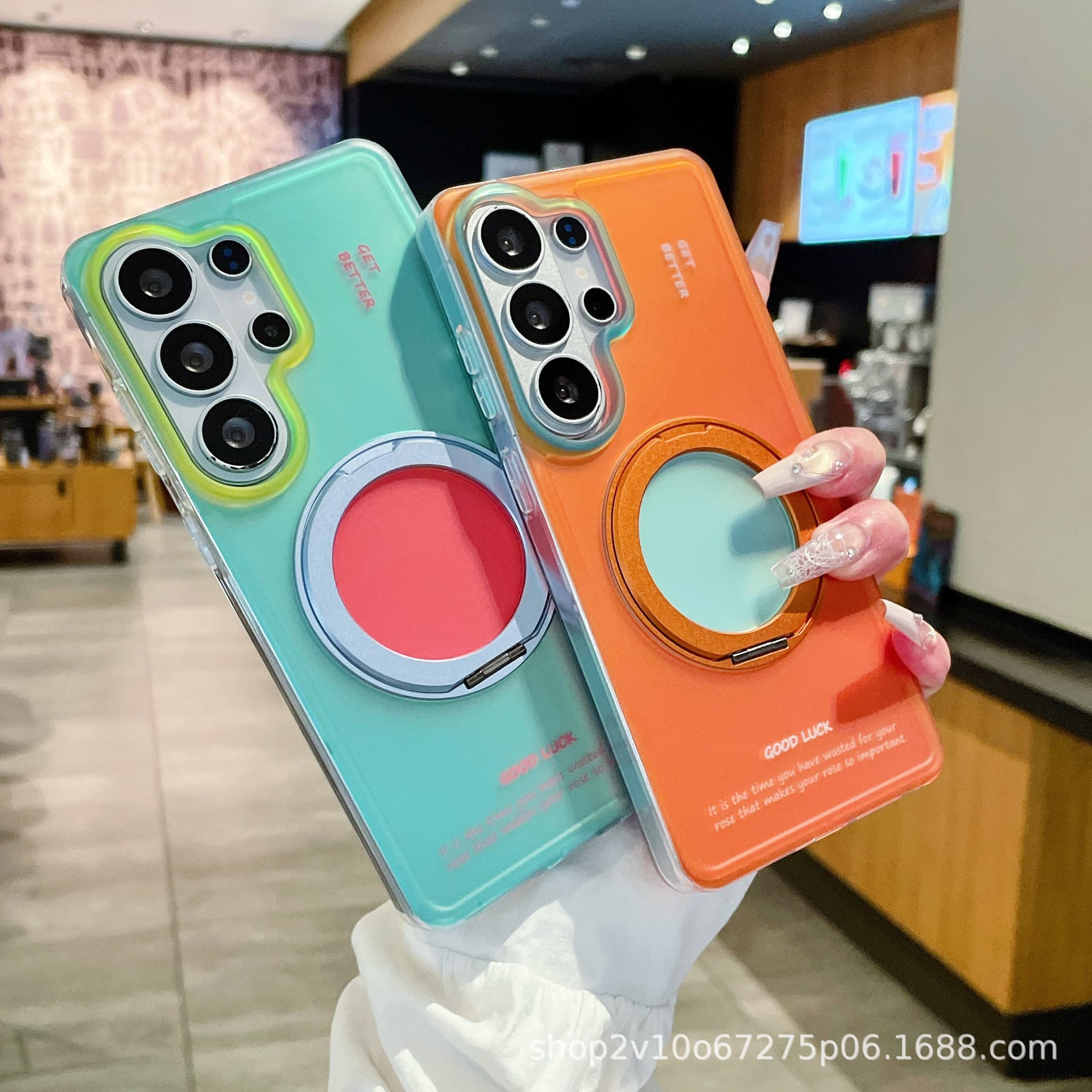 360 bracket chameleon suitable for iphone17promax mobile phone case Huawei mate80pro protective cover anti-fall