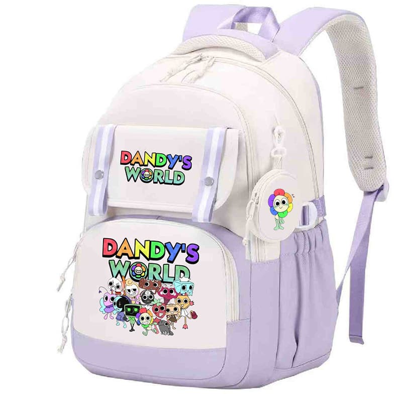 Cross-border best-selling printed Dandy's World backpack, high appearance, large capacity, fashionable school bag for primary and secondary school students