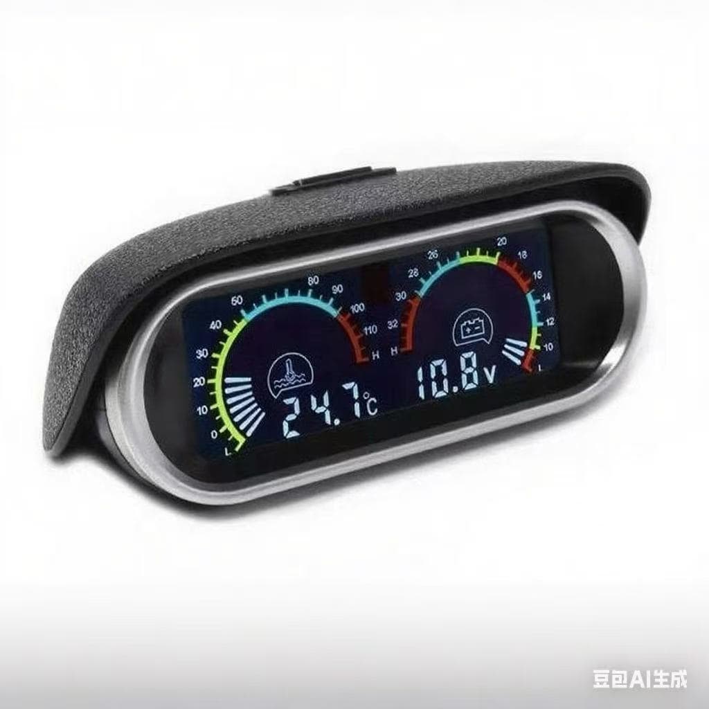 Cross-Border Car and Truck Horizontal Mount Water Temperature, Voltage, and Oil Pressure Gauge Combo Modification