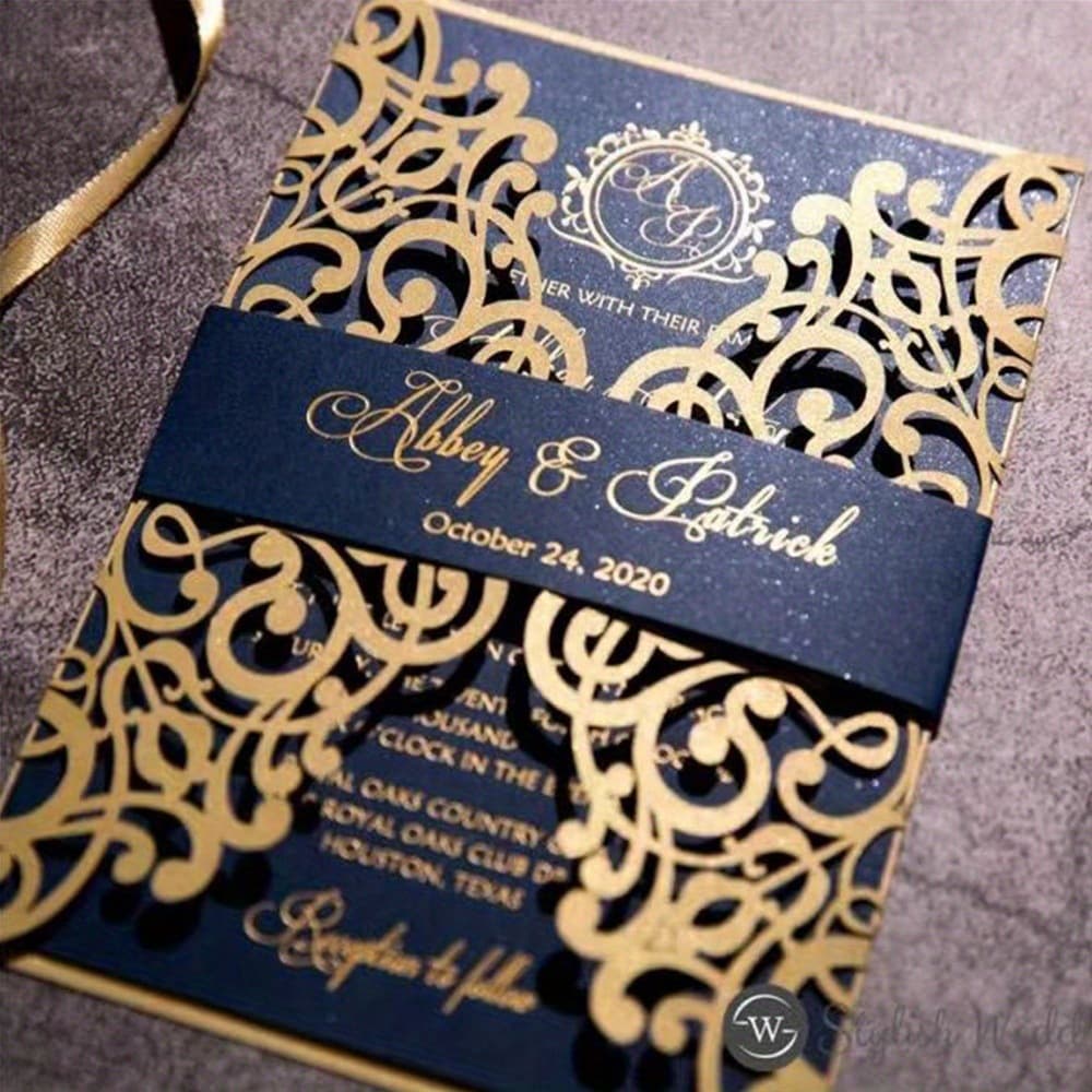 New Wedding Invitation European Hollow-Out Invitation Card White Envelope Wedding Festival Greeting Card Zhejiang Wholesale