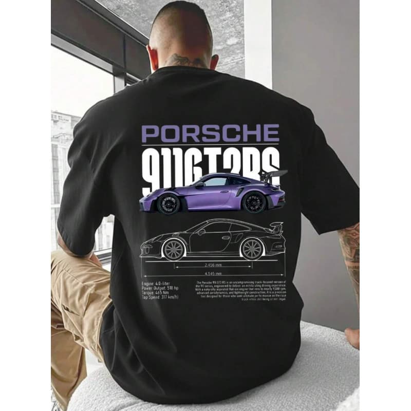 Cotton Vintage Wash 230g EU Size Car, Men Clothes, Playera De Hombre, Graphic
