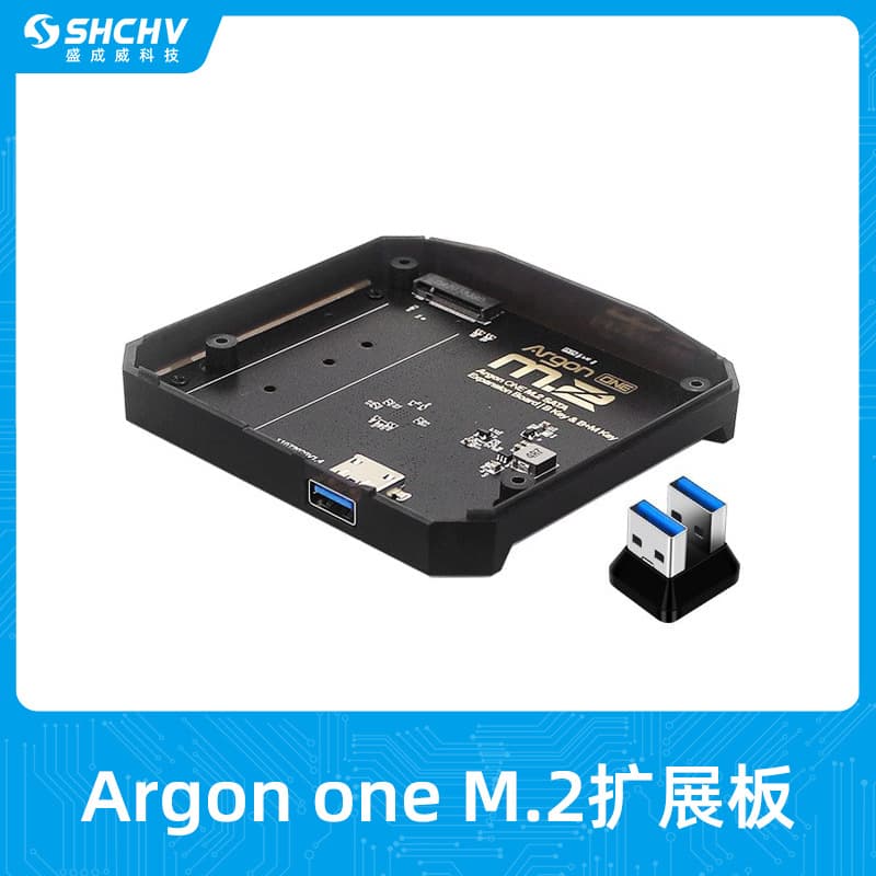 Argon One M.2 Expansion Board for Raspberry Pi 4B, USB 3.0 to SATA, Compatible with ONE V2/M.2 Case