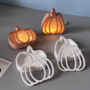 Halloween Pumpkin Decoration Silicone Mold, Handmade DIY Pumpkin Lantern Decoration Plaster Mold Resin Mold Cross-Border