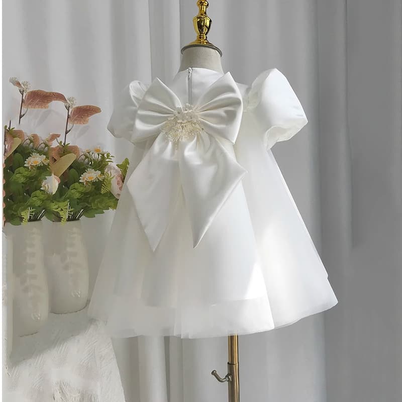 Baby Girl 1st Birthday Dress Korean Style High-Waist Princess Gown Flower Girl Tutu Dress Summer