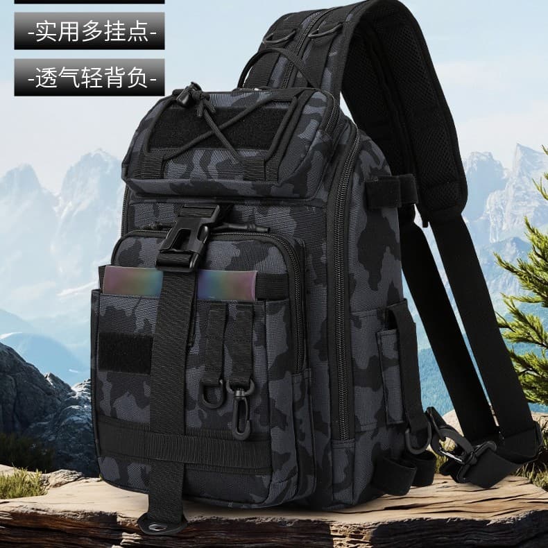 26 new functional fashionable outdoor shoulder lure fishing rod bag large capacity wear-resistant crossbody chest bag fish box fishing bait