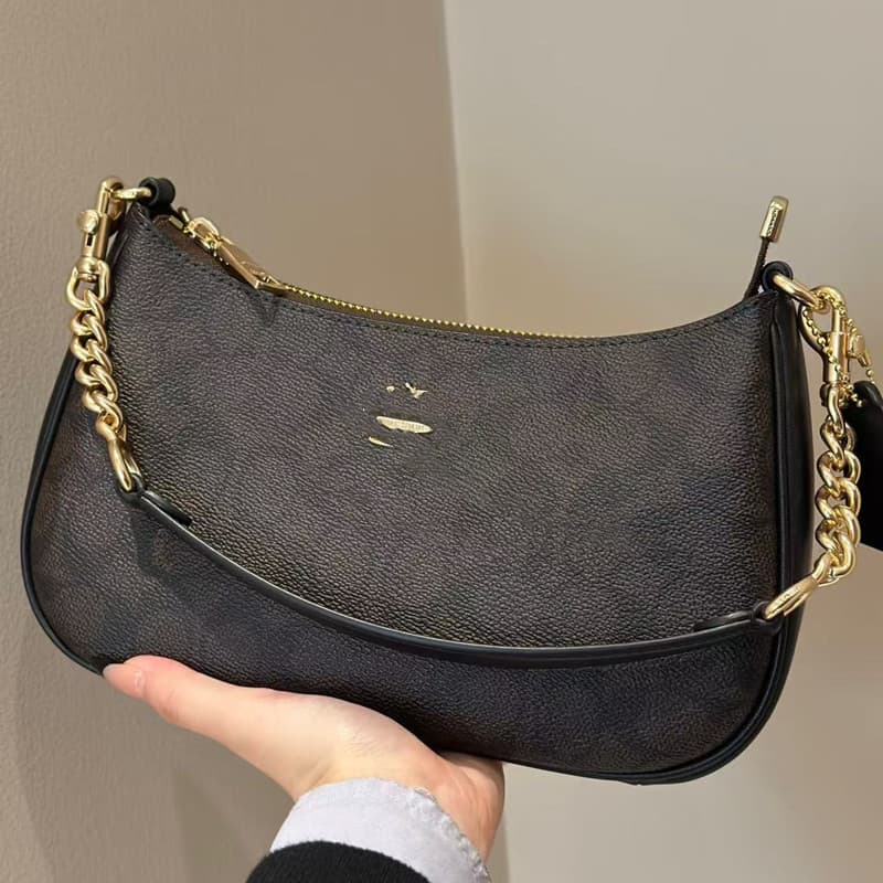 Cchi New Women's Bag teri25 Underarm Bag Classic Monogram Fashion Shoulder Crossbody Handheld Mahjong Bag Crescent Bag
