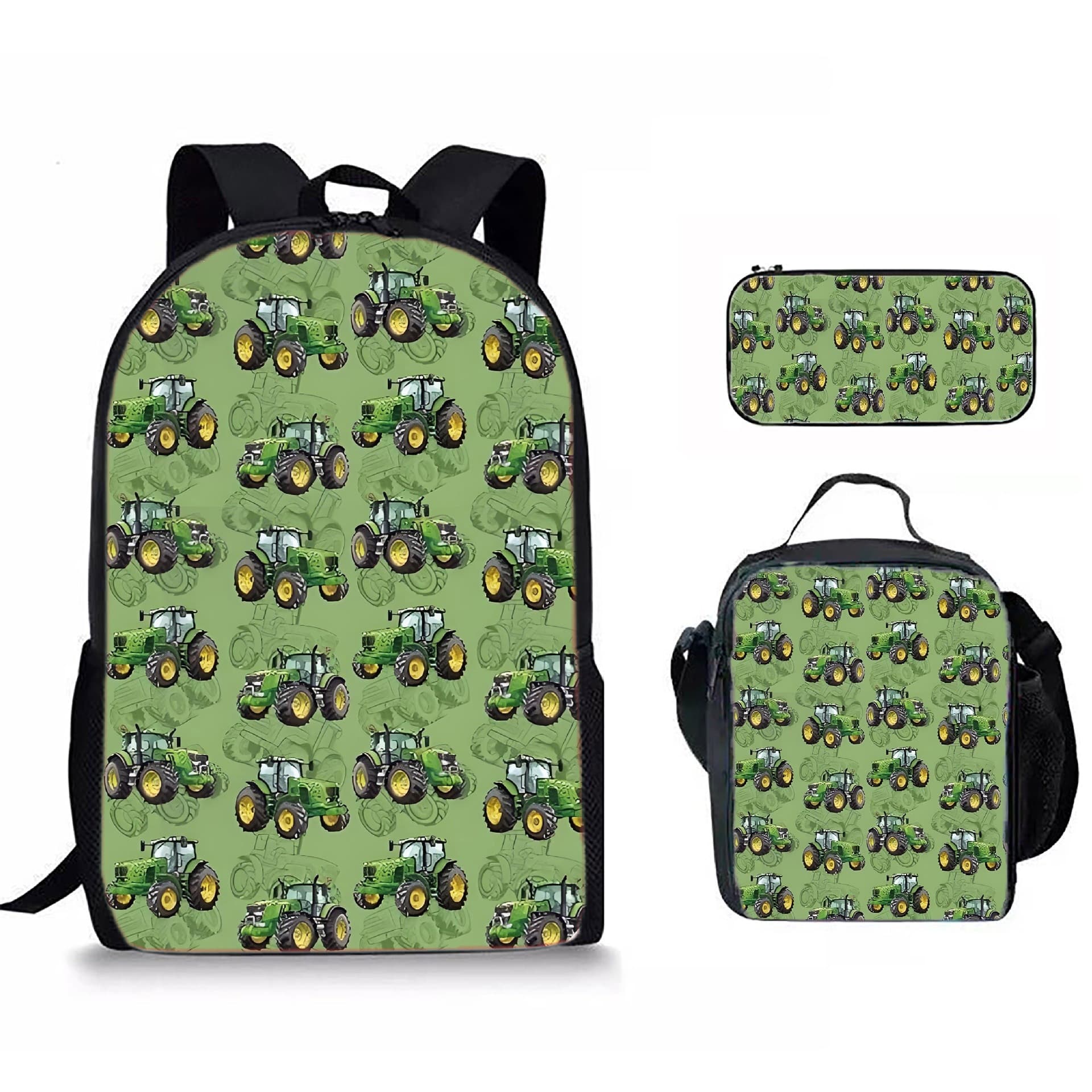 Cross-border Backpack Set with Lunch Bag and Pencil Case, Lightweight and Durable School Bag for Primary and Secondary Students, Back-to-School Season Travel Casual Bag