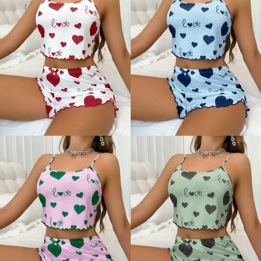 New Cross-Border Foreign Trade Hot-Selling Shein Women's Pajamas Source Factory Wholesale