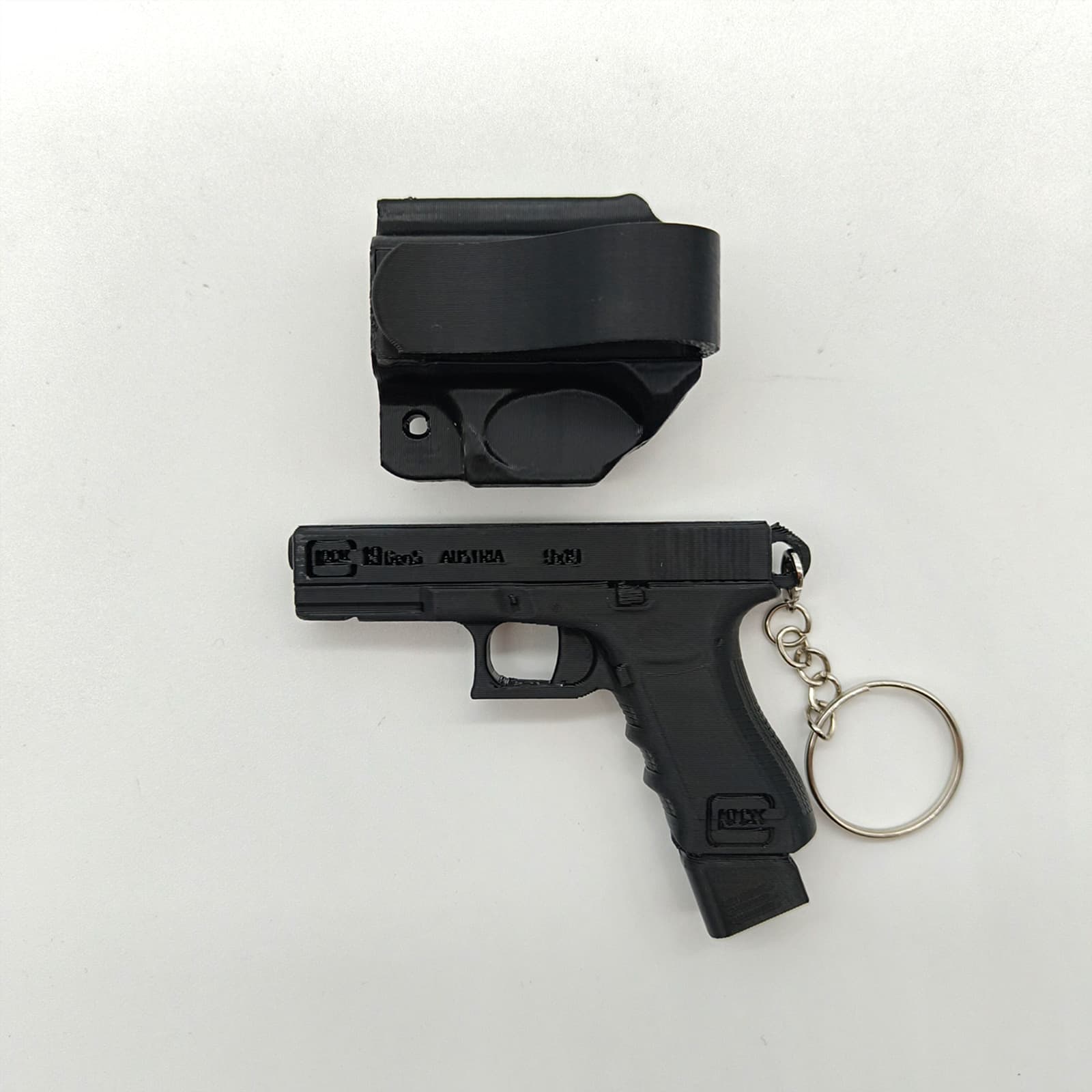 Cross-border Hot-selling Pistol Keychain Tactical Style Men's Keychain Funny Gift Decoration
