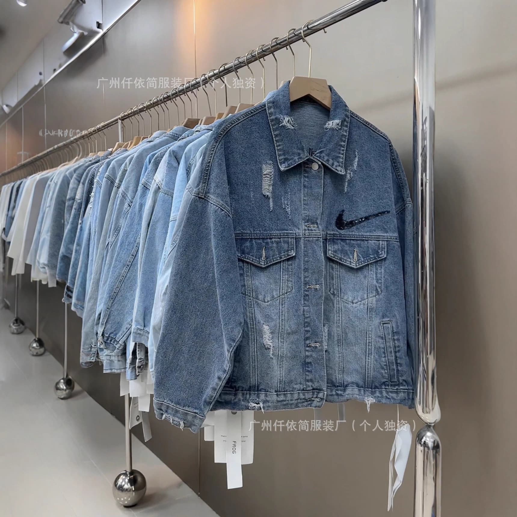 American High Street Retro Denim Jacket for Women 2025 Spring Autumn New Design Sense Niche Versatile Loose Fit Jacket Top