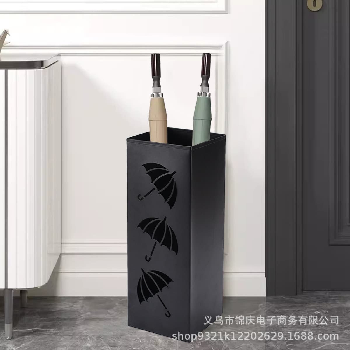 Creative Umbrella Stand for Home/Entryway, Universal Hotel Metal Artware Umbrella Storage Tube